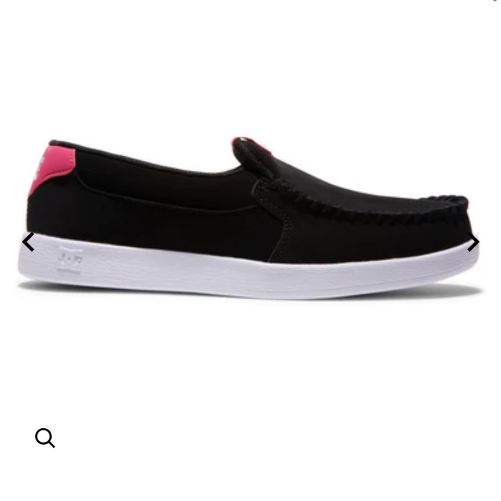 DC Villian Black and Pink Slip-On Shoes